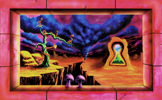 Door Unlocked Vincent Monaco, trippy, psychedelic, cool blacklight art poster